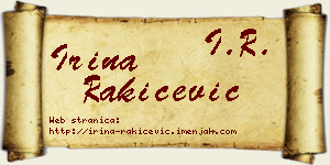 Irina Rakićević vizit kartica